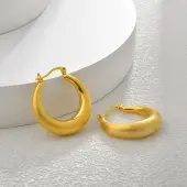 Brass Ring Hoop Earrings