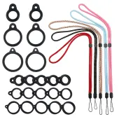 5Pcs 5 Colors Polyester Neck Strap