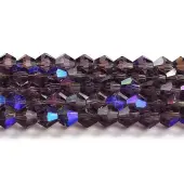 Transparent Electroplate Glass Beads Strands