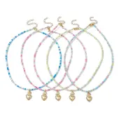 Golden Brass Heart Pendant Necklace