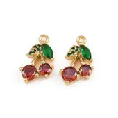 Brass Micro Pave Cubic Zirconia Pendants