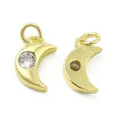 Brass Micro Pave Cubic Zirconia Charms