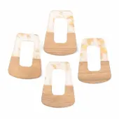 Transparent Resin & Walnut Wood Pendants