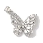 Rack Plating Brass & Cubic Zirconia Pendants