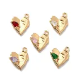 Brass Micro Pave Cubic Zirconia Pendants