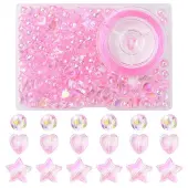 200Pcs Eco-Friendly Transparent Acrylic Beads