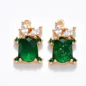 Brass Cubic Zirconia & Glass Charms