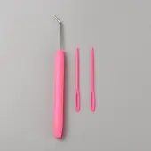 Plastic & Iron Bent Tip Crochet Needle