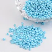 DIY Craft Beads 8/0 Opaque Colors Lustered Round Glass Seed Beads