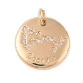 Brass with Clear Cubic Zirconia Pendants