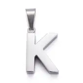 Non-Tarnish 304 Stainless Steel Letter Pendants
