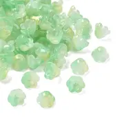 Transparent Glass Beads Caps