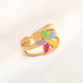 304 Stainless Steel Cuff Rings for Women