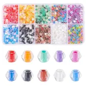 10 Set 10 Colors Transparent Glass Beads