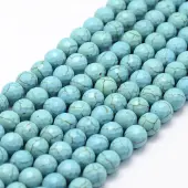 Faceted Synthetical Turquoise Beads Strands