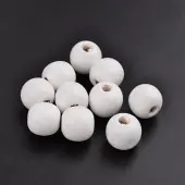 Dyed Natural Wood Beads