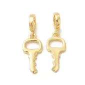 Rack Plating Brass Key European Dangle Charms