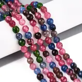 Dyed Natural White Jade Beads Strands