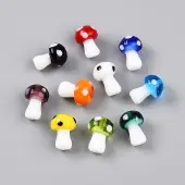 Mushroom Handmade Lampwork Beads Strands
