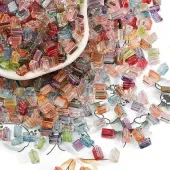 Transparent Spray Painted Glass Beads