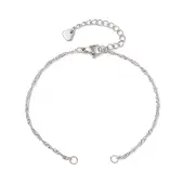 304 Stainless Steel Singapore Chain Bracelet Making