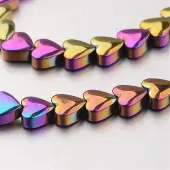 Electroplate Non-magnetic Synthetic Hematite Bead Strands