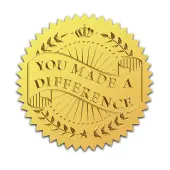 Self Adhesive Gold Foil Embossed Stickers