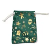Gold Stamping Christmas Velvet Storage Bags