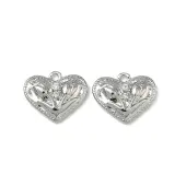 Brass Micro Pave Clear Cubic Zirconia Charms