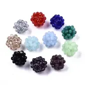 Glass Round Woven Beads