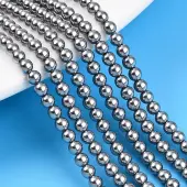 Baking Painted Pearlized Glass Pearl Bead Strands