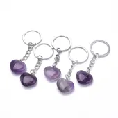 Natural Amethyst Keychain