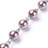 Handmade Dyed Glass Pearl Beaded Chains