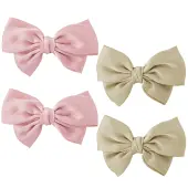4Pcs 2 Colors Polyester Bowknot Shoe Decorations