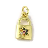 Brass Micro Pave Cubic Zirconia Charms