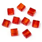 Handmade Silver Foil Lampwork Beads