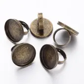 Antique Bronze Tone Adjustable Brass Ring Shanks