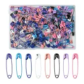 200Pcs 8 Colors Iron Safety Pins