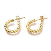 304 Stainless Steel Half Hoop Earrings