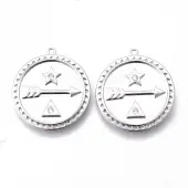 Brass Micro Pave Clear Cubic Zirconia Pendants