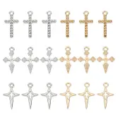 48Pcs 6 Style Alloy Pendants & Rhinestone Settings