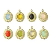 Ion Plating(IP) Real 14K Gold Plated 304 Stainless Steel with Glass Pendant