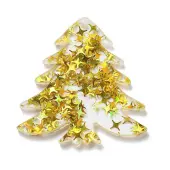 Christmas Theme Opaque Printed Acrylic Pendants