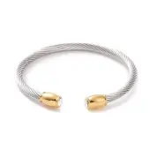 Trendy Women's 304 Stainless Steel Torque Bangles