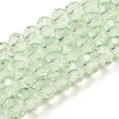 Transparent Baking Paint Glass Beads Strands
