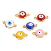 Golden Plated Brass Enamel Links Connectors