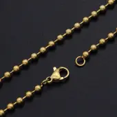 Ion Plating(IP) Unisex 304 Stainless Steel Ball Chain Necklaces
