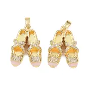 Brass Micro Pave Cubic Zirconia Pendants