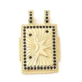 Brass Micro Pave Cubic Zirconia Pendants