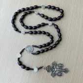 Wood Rosary Bead Necklaces